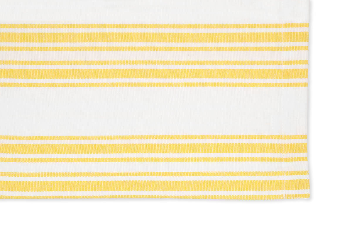 Yellow Stripe Cotton Tablecloth
