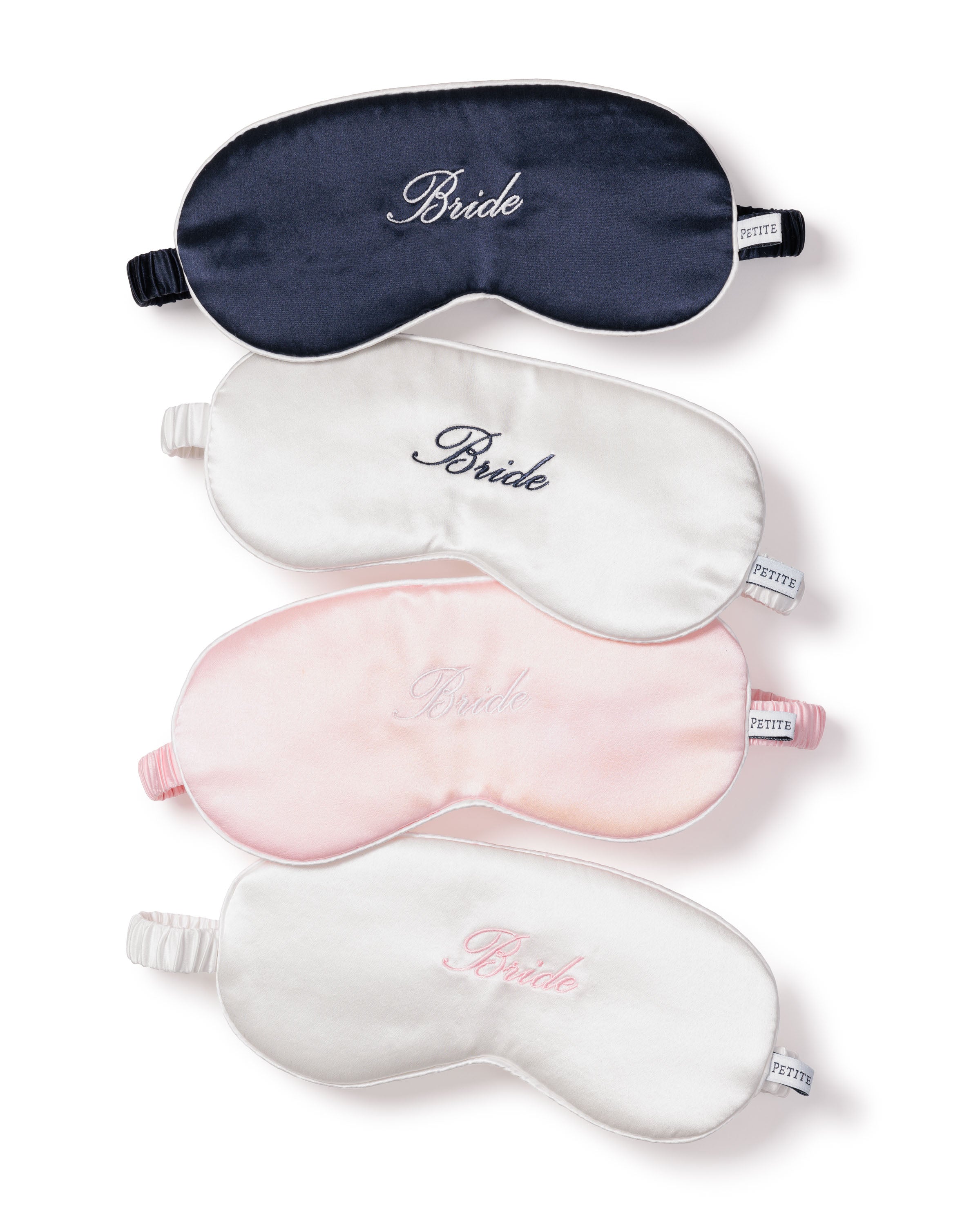 Navy Silk Bride Sleep Mask