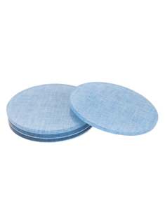 Campbell Blue Chambray Coaster Set