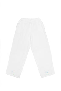 Christine White Cotton Long Sleeve Pajama Set