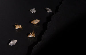 Angular Fan Diamond Baguette Earrings