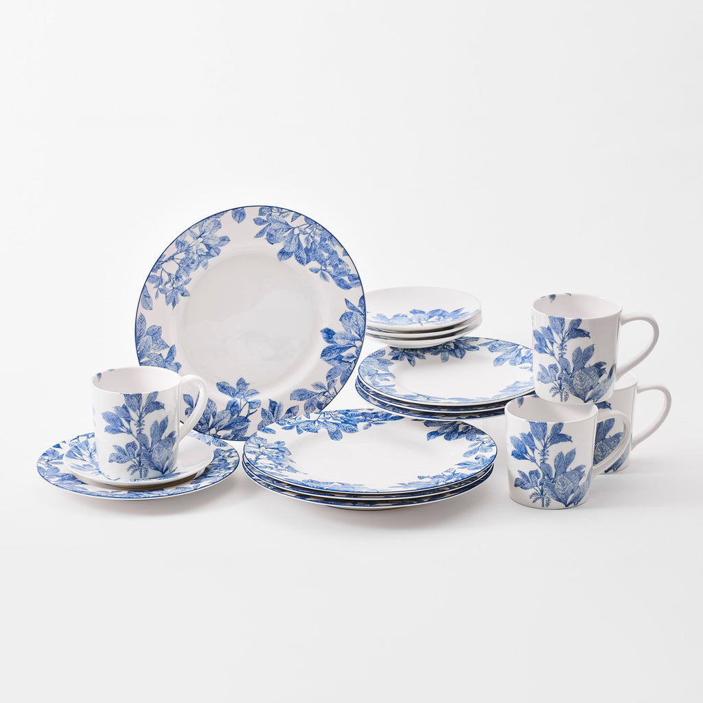 Arbor Rimmed Dinner Plate Blue - Caskata
