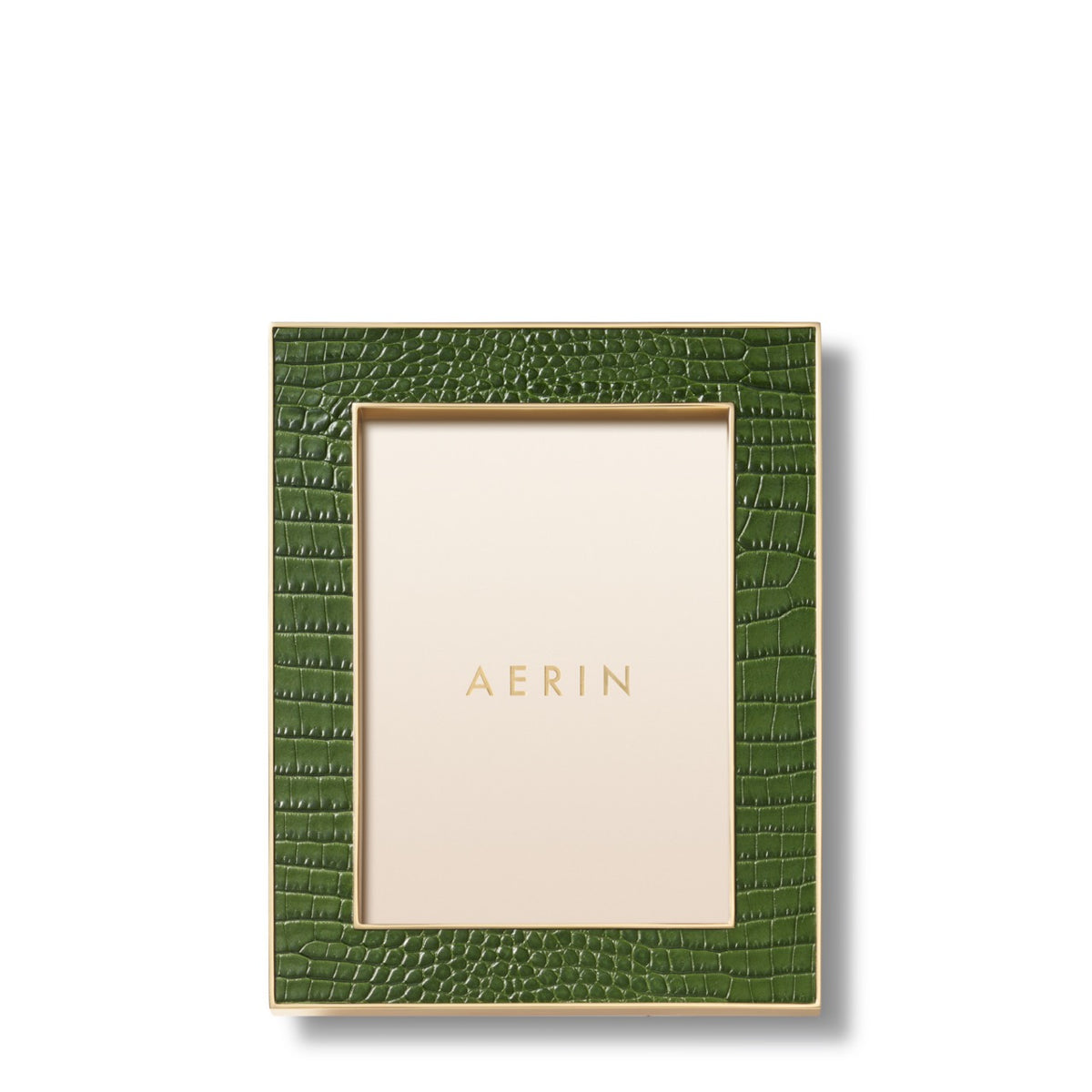 Classic Croc Leather Frame, Verde 5 X 7