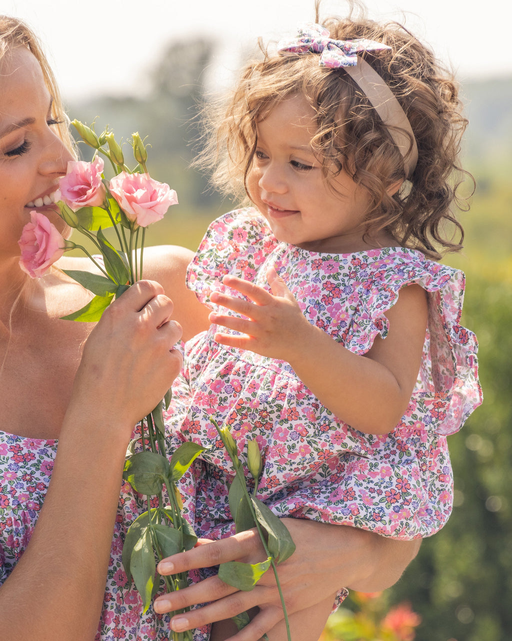 Fleurs de Rose Hair Bows