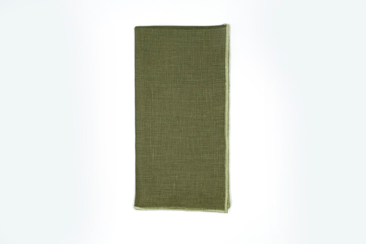 Cimen Napkin with Green Small Trim, Set of 4