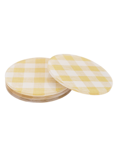 Wadsworth Goldenrod Gingham Coaster Set
