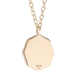 Large Enamel Porte Bonheur Necklace with Diamond Halo