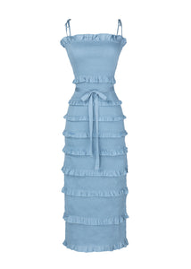 The Lily Dress in Cashmere Blue