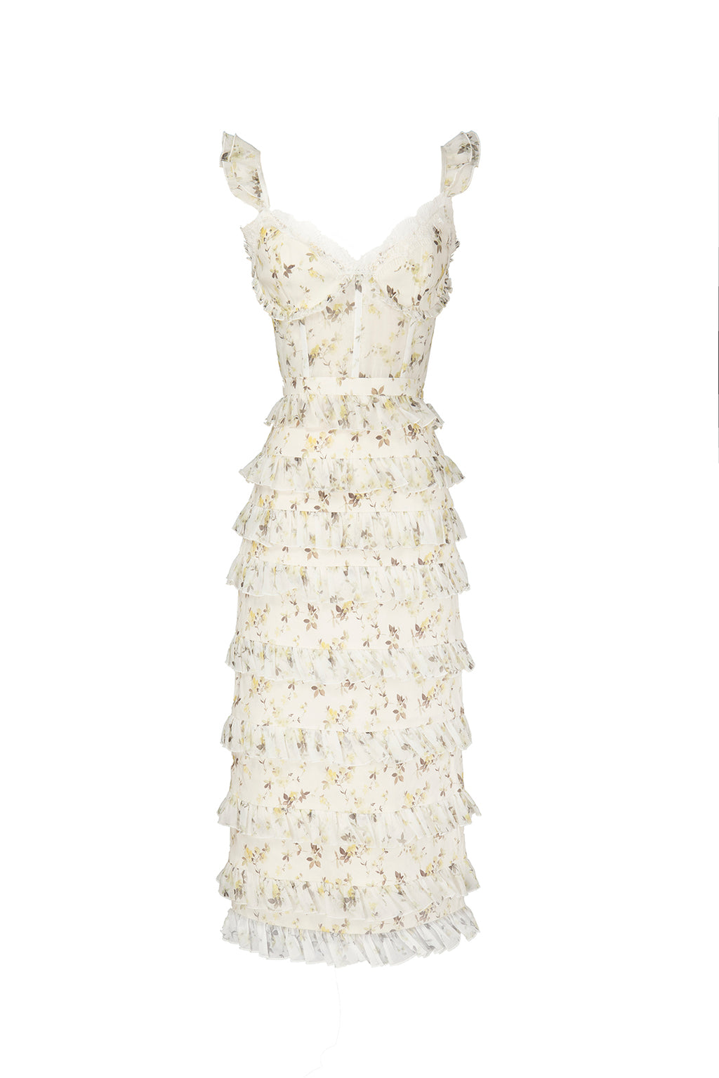 The Fiorenza Dress in Yellow Supertunia