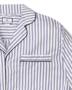 Men’s Navy French Ticking Pajama Set