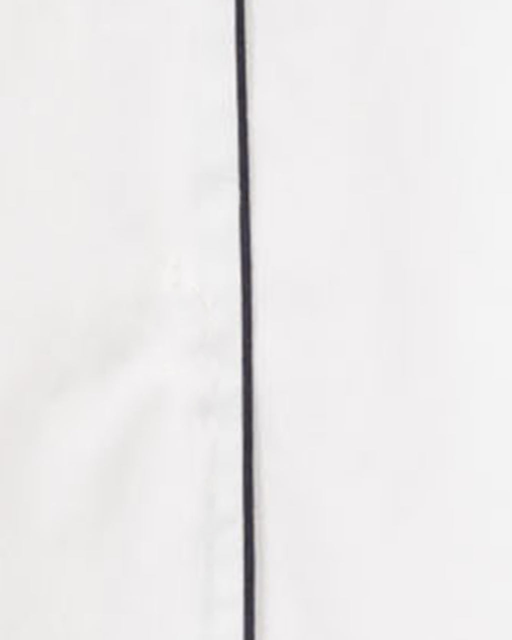 Men’s White Flannel Robe with Navy Piping