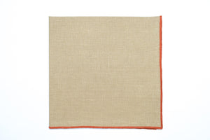 Vizon Napkin with Light Orange Small Trim, Set of 4