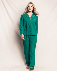Women’s Forest Green Classic Flannel Pajama Set