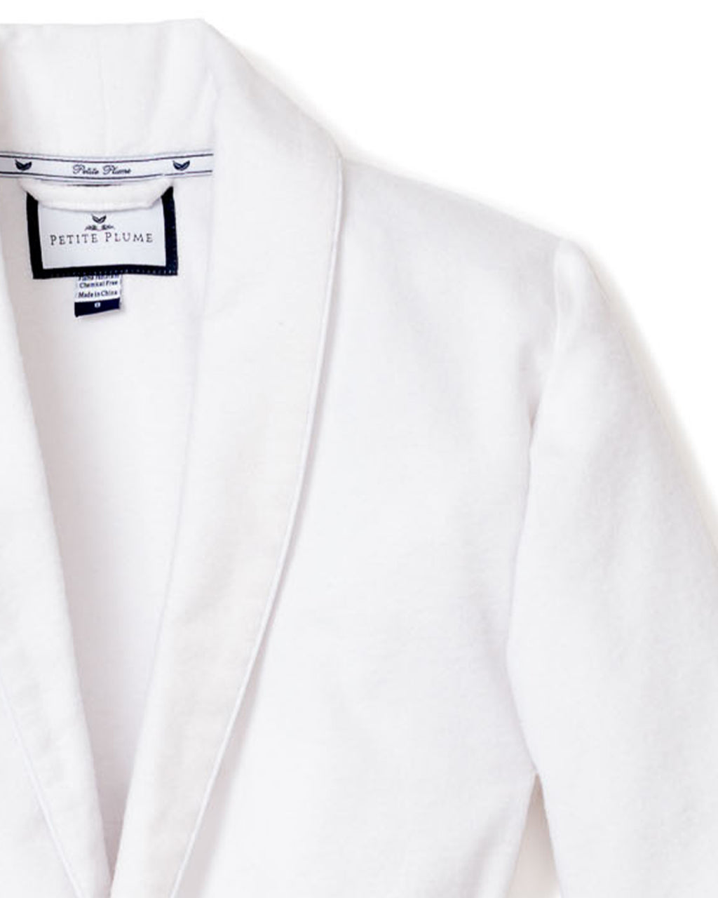 Women’s White Flannel Robe