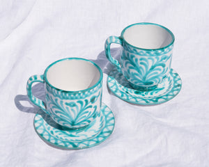 Casa Verde Mug with Hand-painted Designs
