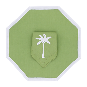 Palm Tree Dinner Napkins in Lime, Set of 2