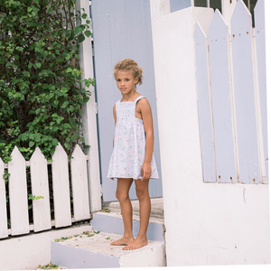 Girls Bay Lavender Smocked Bib Dress