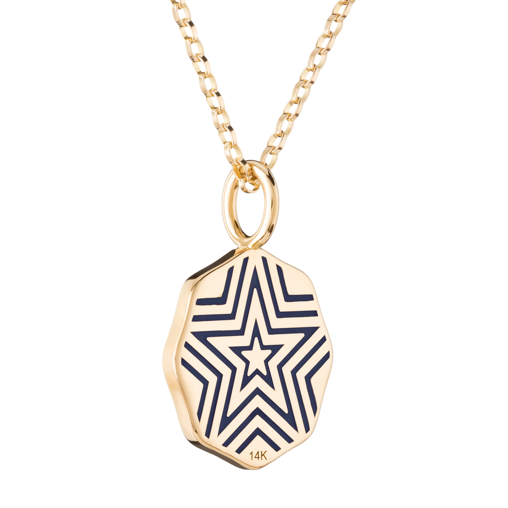 Mini Porte Bonheur Charm with Diamond Halo