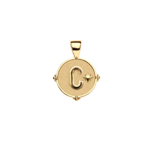 JW Letter Coin Pendant Necklace