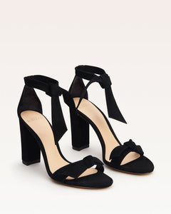 Clarita Block 90 in Black Suede