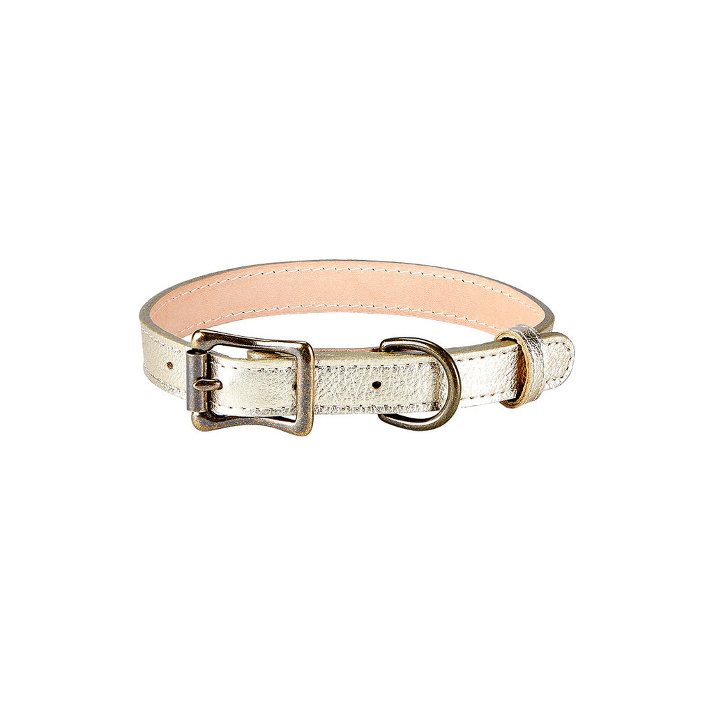 Pebble Grain Leather Dog Collar