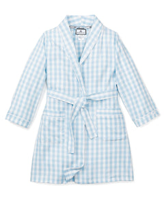 Light Blue Gingham Robe