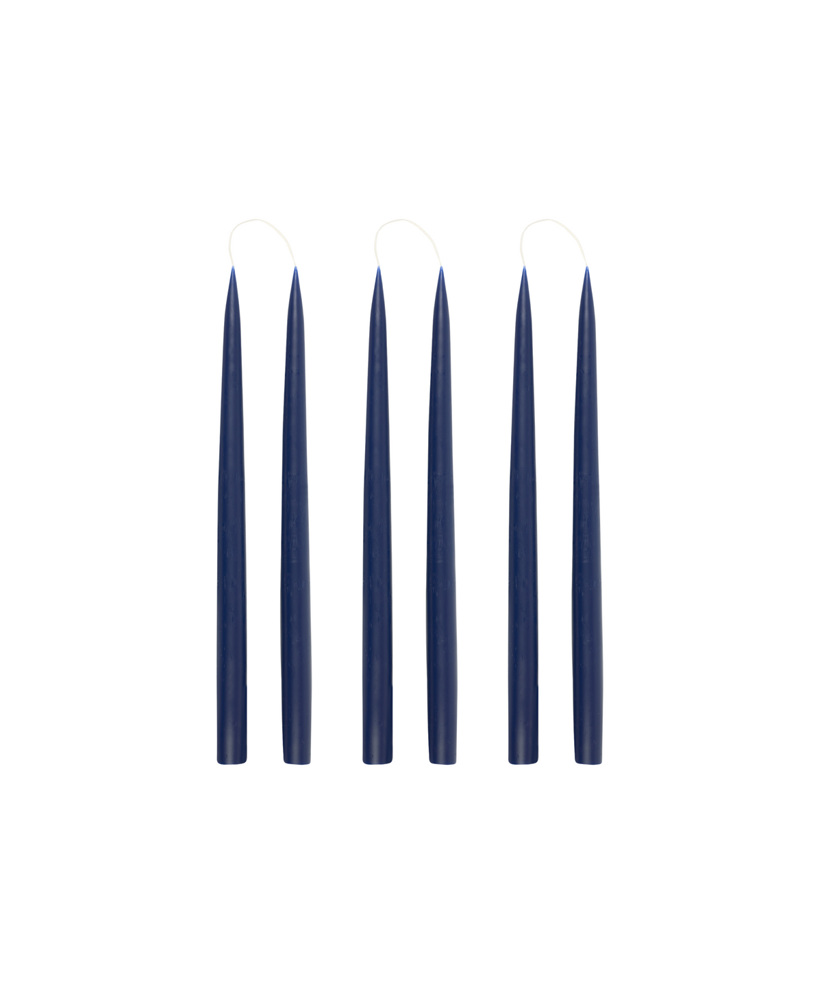 Rebecca Udall Set of 6 35cm Danish Taper Candles, Denim Blue, French Navy Blue
