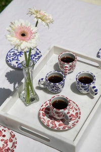 Espresso Cup with Saucer in Vinto Tinto