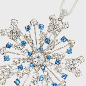 Sparkle Snowflake Ornament in Sapphire