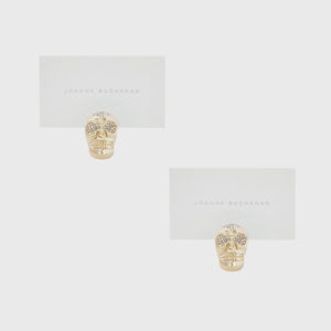 Skull Placecard Holders, Set of Two