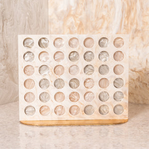 Four-In-A-Row in Burnt Agate Marble
