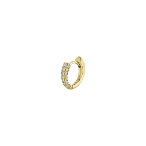 Colmillo Huggie Front White Pavé Diamonds