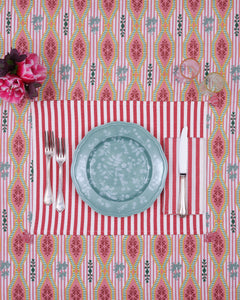 Vera Stripe Placemat in Red