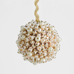 Multi Pearl Ball Ornament in Cream