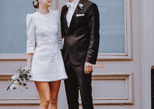Audrey Button Mini Dress