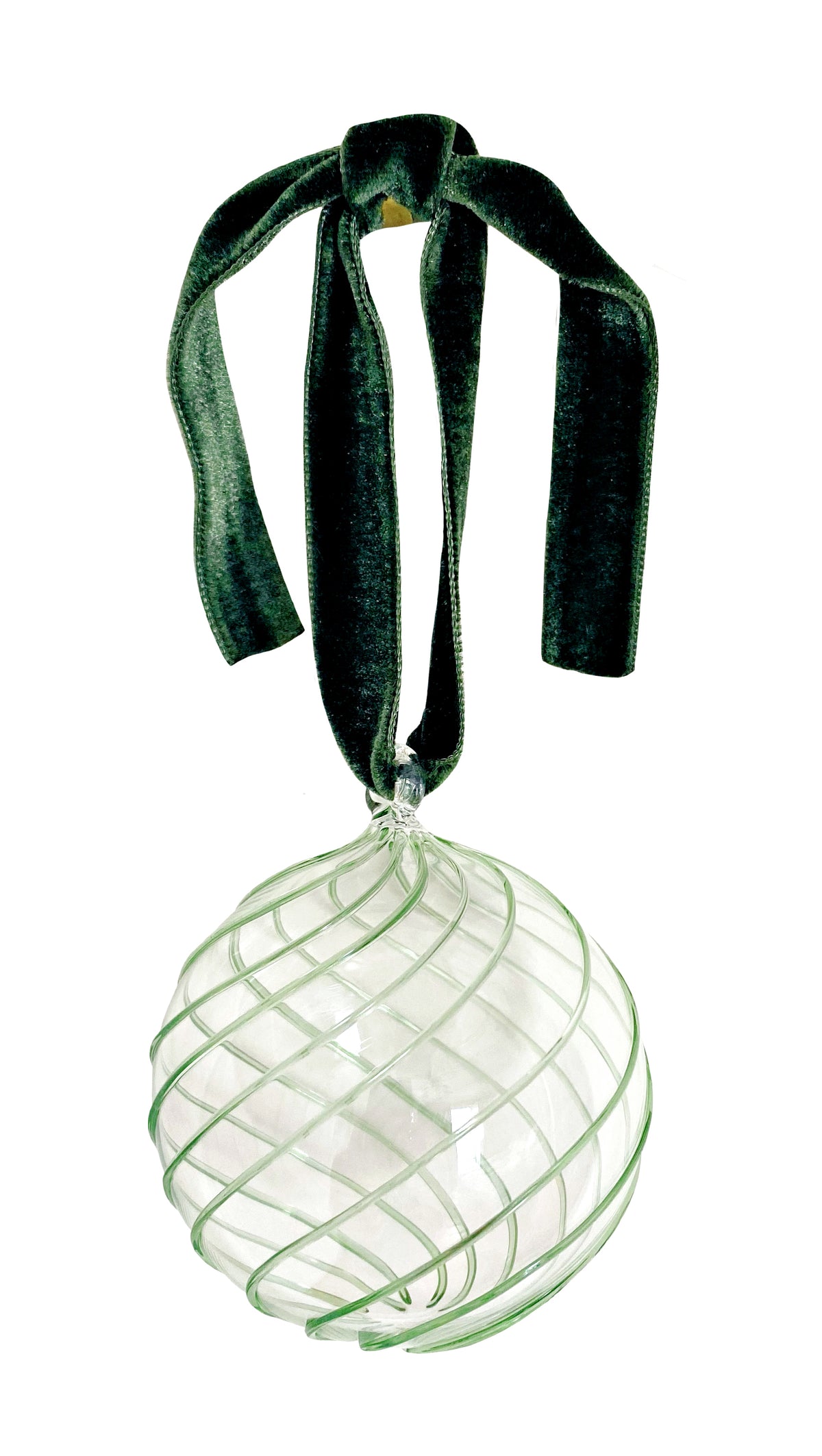 Box of Six Swirl Glass Baubles