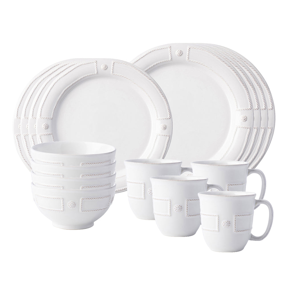 French Panel Whitewash 16 pc Set