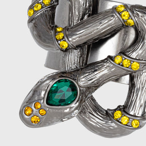 Snake Napkin Rings in Gunmetal, Set of Four