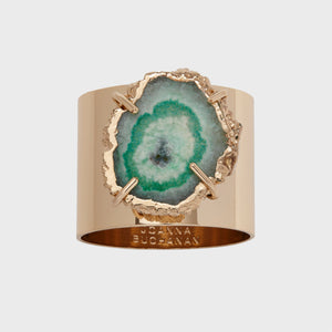 Crystal Quartz Napkin Rings in Seafoam, Set of Two