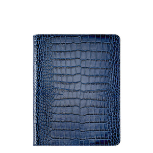 9-Inch Wire-O-Notebook in Crocodile Embossed Leather