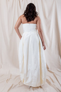 Rosa Moire Strapless Gown