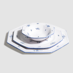 Brindille Large Dinner Plate, Bleu Moustiers