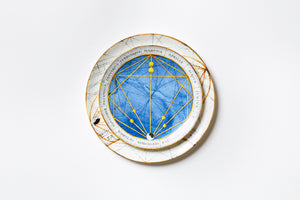Zodiac Sky Blue Dessert Plate