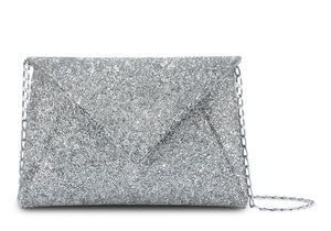 Lee Pouchet Small in Mirrored Silver Rock Swarovski Crystal