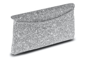 Lee Pouchet Small in Mirrored Silver Rock Swarovski Crystal