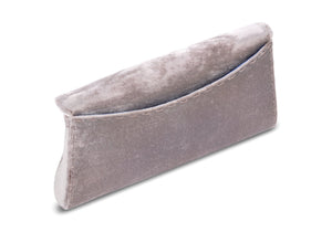 Lee Pouchet Small in Silver Mink Crushed Velvet