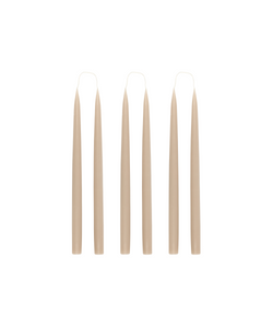 Rebecca Udall Set of 6 35cm Danish Taper Candles, Linen natural biege