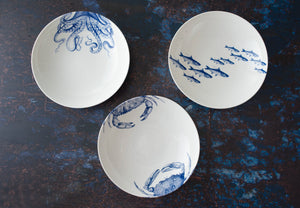 Lucy Coupe Salad Plate in Blue