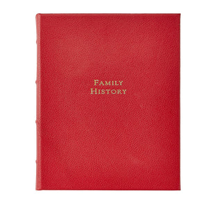 Family History Book in Red
