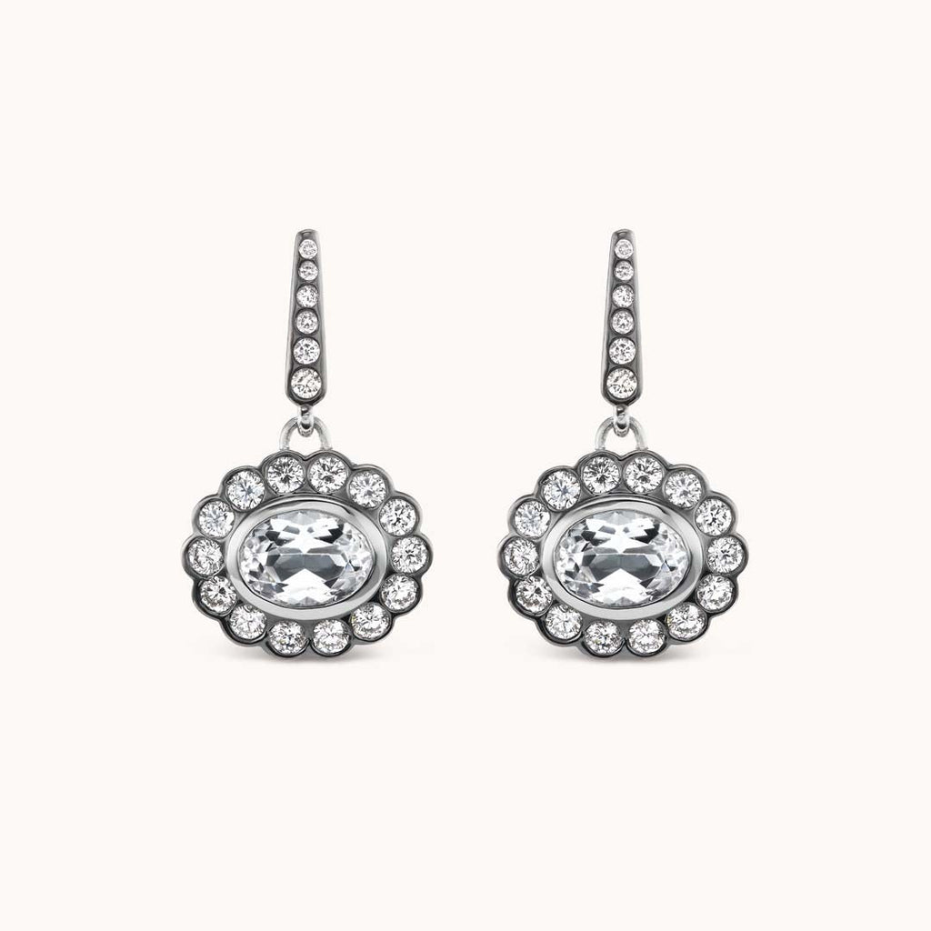 Lexie Earrings in White Topaz